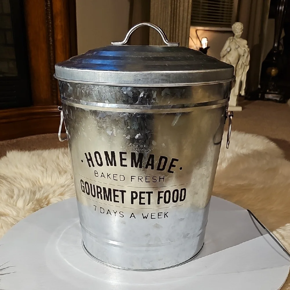 Silver Pet Food Storage Bin